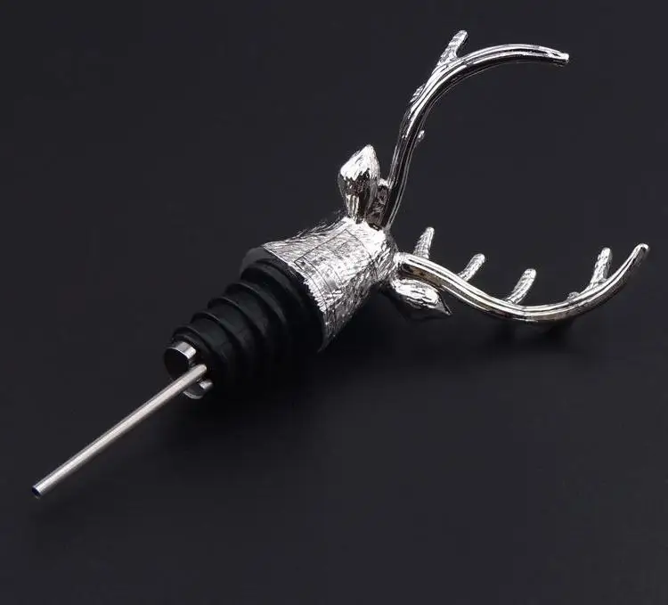 

Zinc Alloy Creative Deer Head Wine Bottle Cork Pourer Stopper Deer Stag Wine Pourer Aerator Barware Decor Free Dhl Wholesale