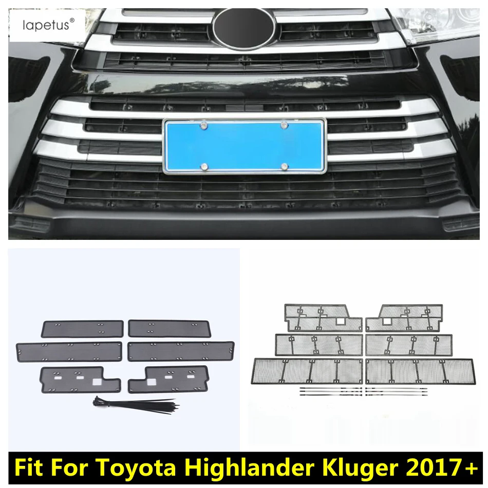 

Front Insect Insert Mesh Nets Grille Protection Cover Trim For Toyota Highlander Kluger 2017 - 2019 Car Accessories Exterior Kit