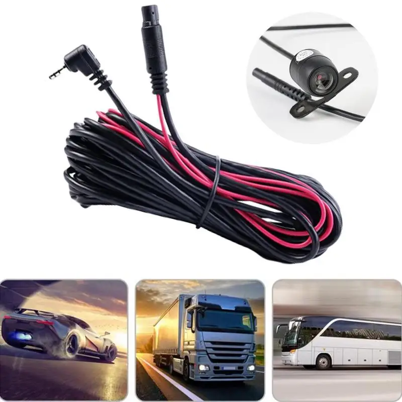 1Pc vehicle Rear View Camera 5.5m 5pin 2.5mm Jack Extension Cable for Car Rca Video Rear View Camera Male Dvr Camera Cable Black