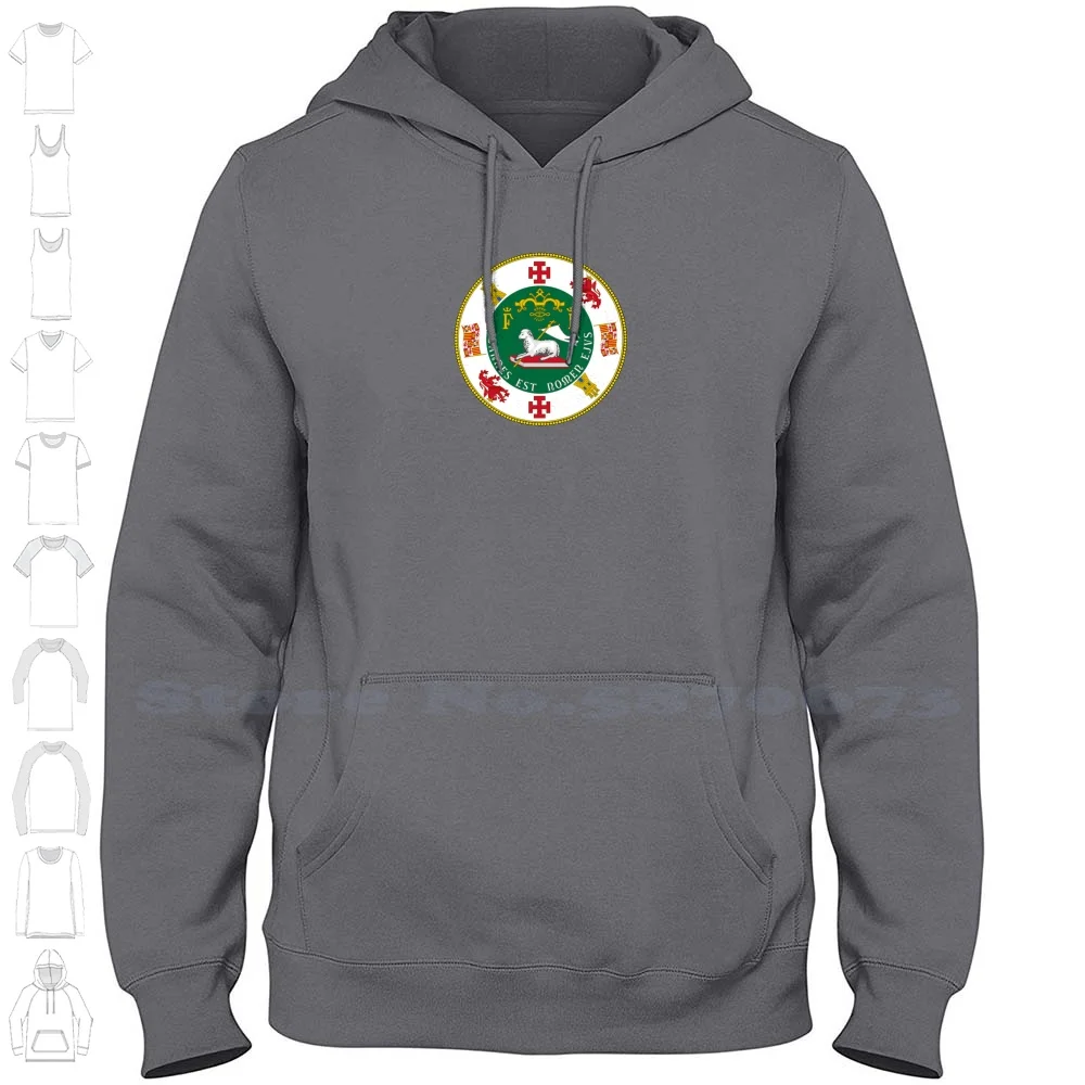 Puerto Rico Great Seal Long Sleeve Hoodie Sweatshirt Logo Shield Emblem Patch Symbol Flag Kingdom Alliance Empire National