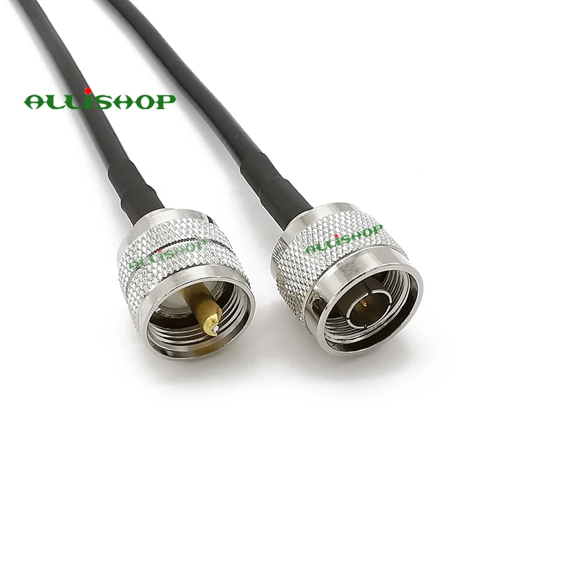 ALLISHOP Digital RG58-PL259-PL-259-male-UHF PL-259 male to N Male Plug Connectors on RG58 Coaxial Cable Jumper RF Coaxial Cable