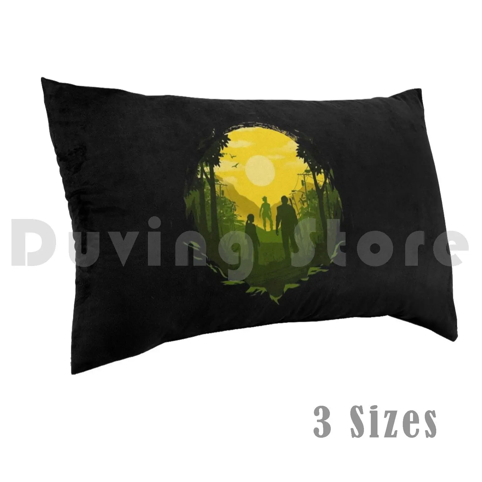 Ellie And Joel Pillow Case DIY 50*70 Last Of Us Lastofus Last Of Us 2 Ellie Joel Zombie Apocalypes