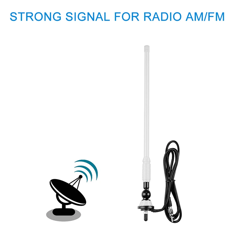 

Marine Boat Radio Antenna Car Waterproof Rubber Duck Dipole Flexible Aerial Marine FM AM Modulators For Yacht ATV UTV RV Tractor