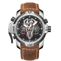 Reef Tiger Brand Luxury Famous Male Automatic Mechanical Watch Stainless Waterproof Leather RGA3591