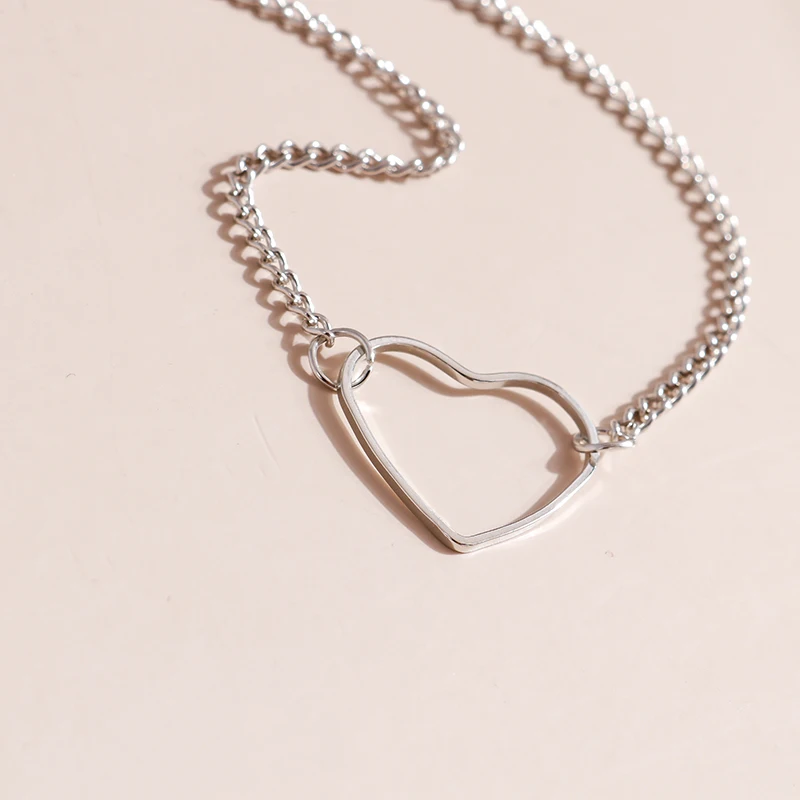 Aihua Mode schöne Mädchen Schlüsselbein Kette Liebe Herzen Halsketten & Anhänger für Frauen prägnante ol Halsketten Geburtstags geschenke – Detail 6
