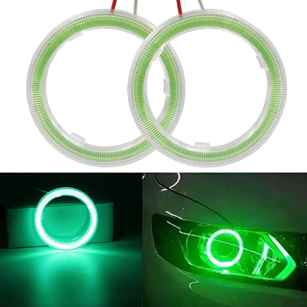 

1 Pair COB Angel Eyes LED Car Halo Ring Lights 12V Green Headlight 60MM 70MM 80MM 90MM 100MM 110MM 120MM 130MM 140MM Car Light