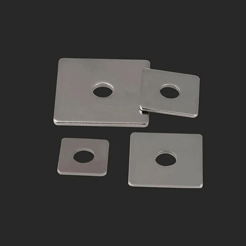 304 A2 Stainless Steel Square Flat Washers Flat Pad Spacer Gasket M3 M4 M5 M6 M8 M10 M12 M14 M16