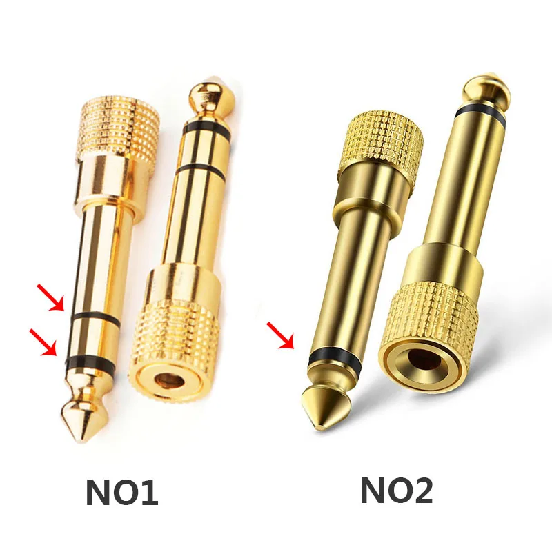 Jack 6.5 6.35mm Male Plug to 3.5mm Female Connector Headphone Amplifier Audio Adapter Microphone AUX 6.3 3.5 mm Converter