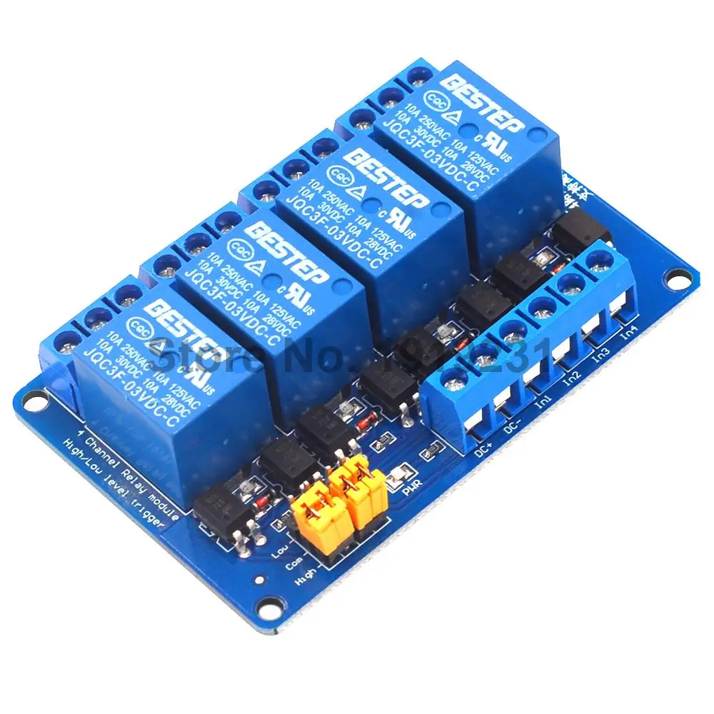 3V 3.3V 1/2/4/8 Channel Relay Module High and low Level Trigger Dual Optocoupler Isolation 3.3V Relay Module