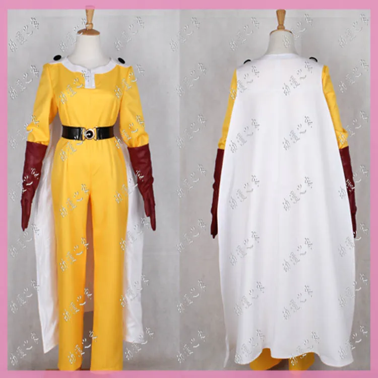 

Saitama Costume Jumpsuits Outfit Full Sets Custom Made Halloween Carnival Battle Suit Chrismas Party Outfit Cosplay Costume