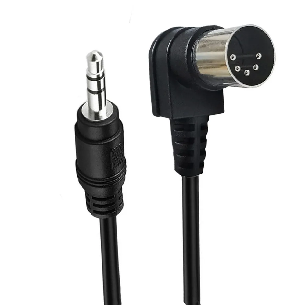 Cable de codo de ángulo recto DIN de 5 pines, Conector estéreo de 3,5mm, Audio macho a MIDI, enchufe MIDI macho de 5 pines, alta calidad