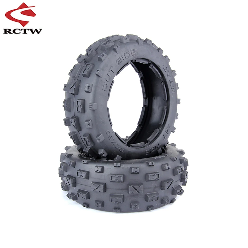 Front or Rear Knobby Tyres Skin Set (Front Size:170x60 Rear Size:170x80) for 1/5 HPI Rovan Kingmotor Baja 5B Rc Car Toys Parts