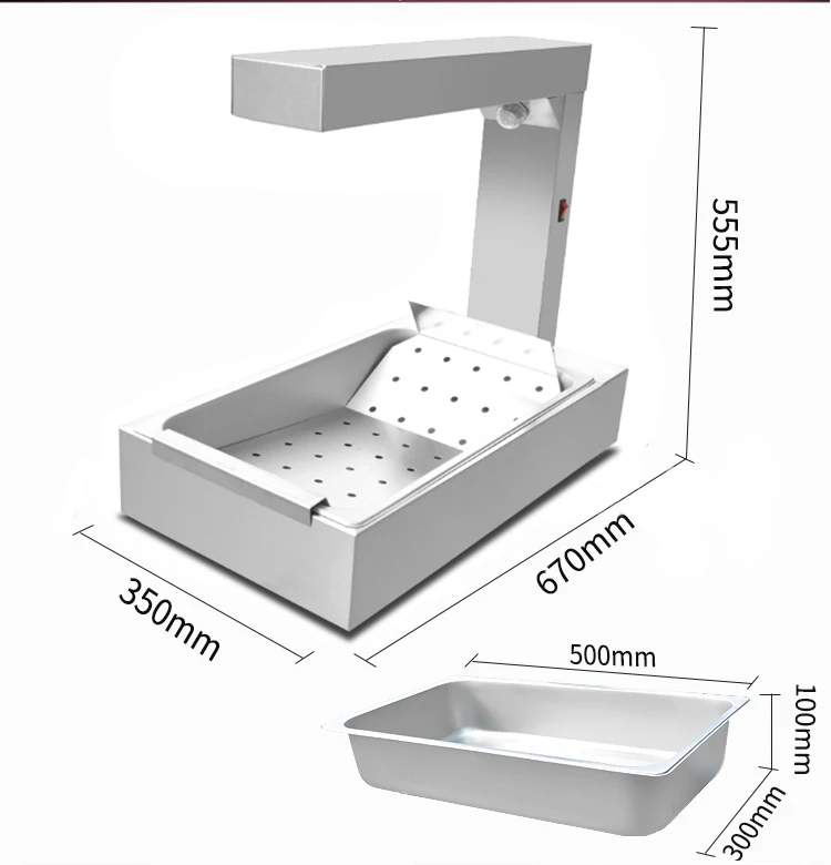수직 프렌치 프라이 기계, 감자 칩 온열기, 에그 타르트 가열 온도 조절기 FY-620