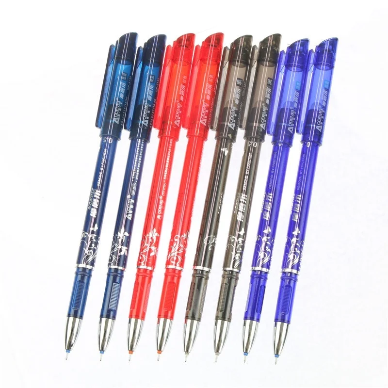 4 Pcs Erasable Gel Ink Is Blue Red Dark Blue and Black Ink Writing Neutral Pen