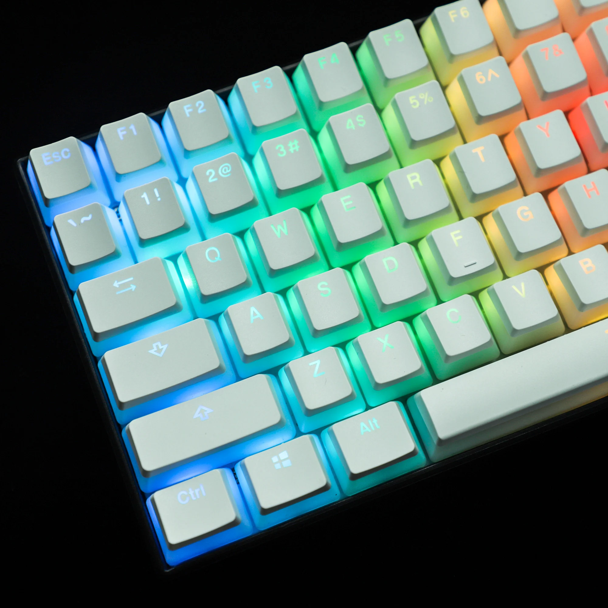 YMDK 108 PBT Double Shot Doubleshot Shine Through ANSI ISO OEM Profile Pudding Keyacp For MX Mechanical Keyboard