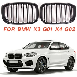 Gloss Black Front Kidney Grille Slat Style Grill  For BMW X3 G01 X4 G02 For BMW X3 25i 28i