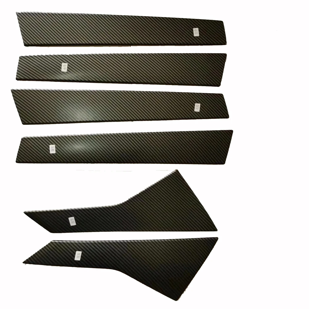 For Honda Civic 11th Ge 2022 2023 ABS Black Gloosy Window Trims Center Pillar Cover Trims B+C Pillar Exterior Accessories 6pcs