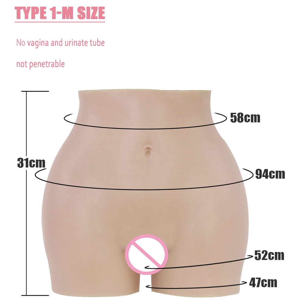 KnowU Hip Enhancer Silicone Fake Vagina Pants Crossdresser Big Ass Rich Buttocks Underwear male to female