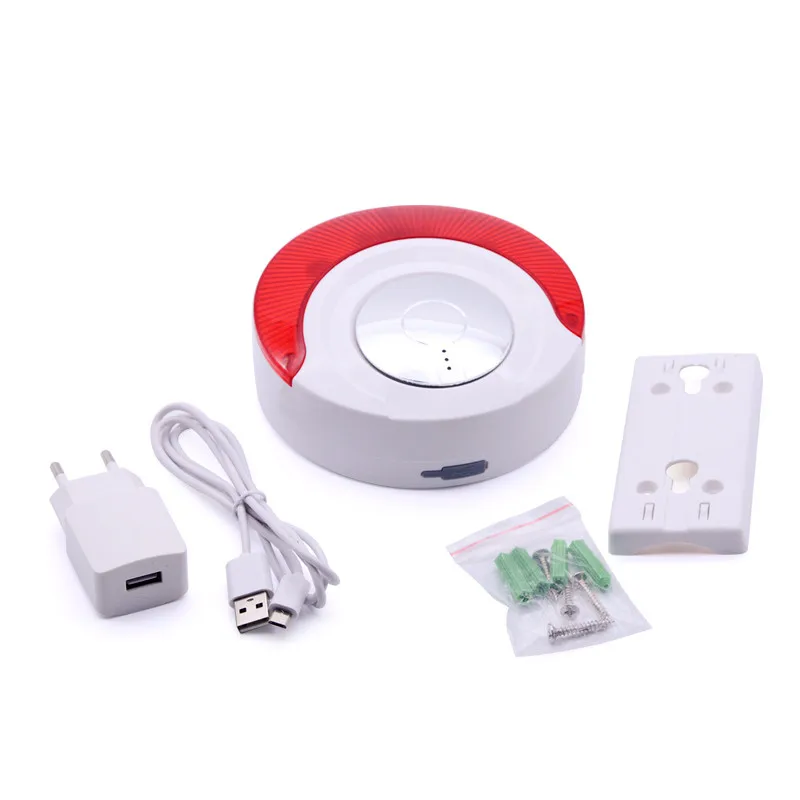 Focus Meian Wireless MD-214R Indoor Strobe Flash Alarm With 100dB Big Sounds To Threaten Theif With Backup Lithium Battery