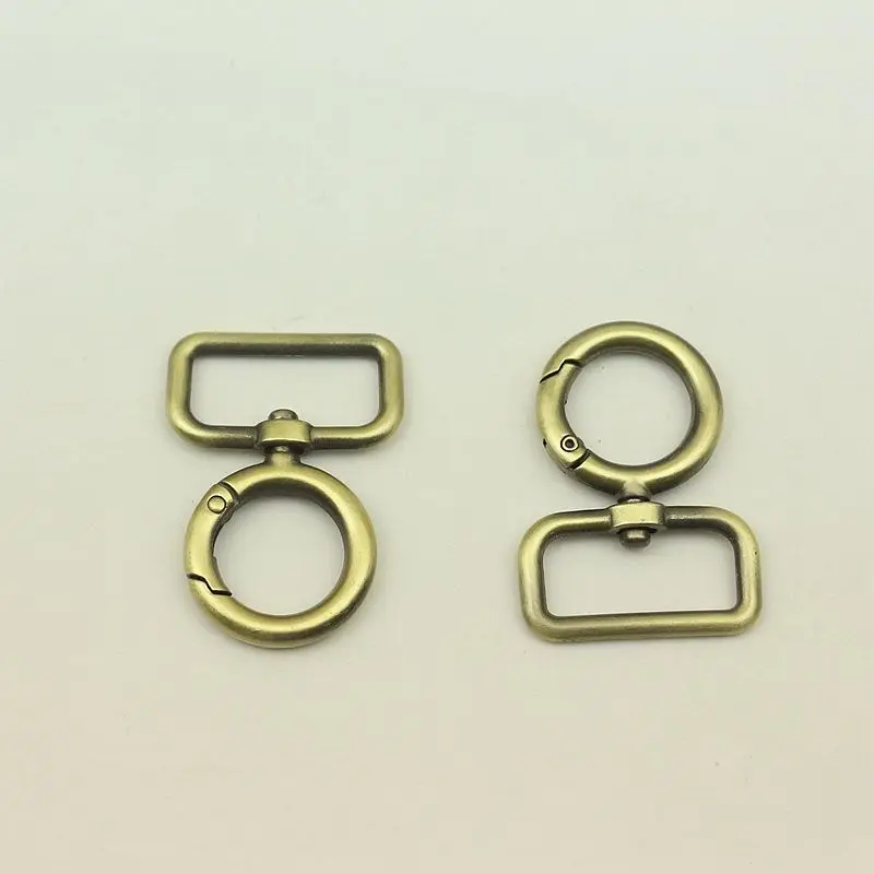 5pcs 25mm Openable O Rings Metal Hook Buckles for Bag Strap Snap Clip Trigger Spring Ring Dog Collar Keychain DIY Accessories