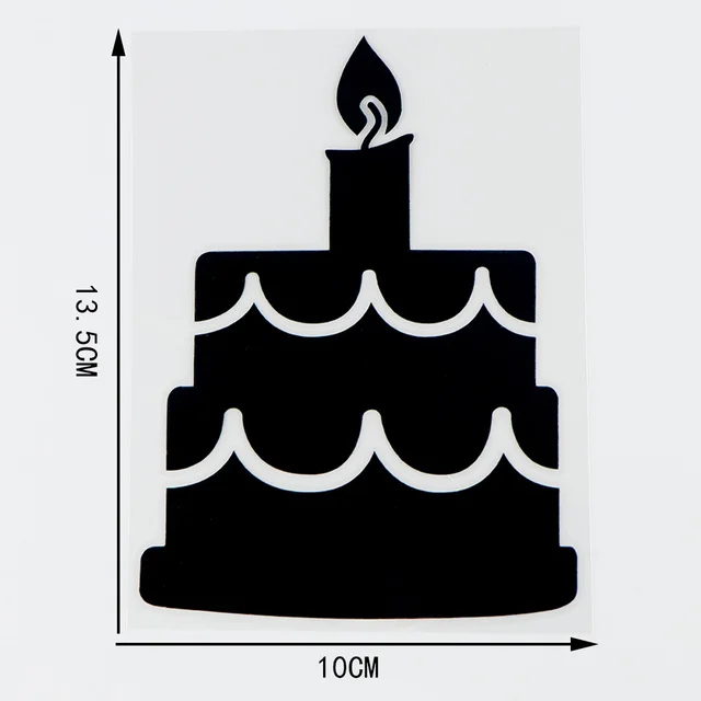 

10×13.5CM Birthday Cake Car Body Windows Decorative Stickers Car Styling Fashion Decal Sticker