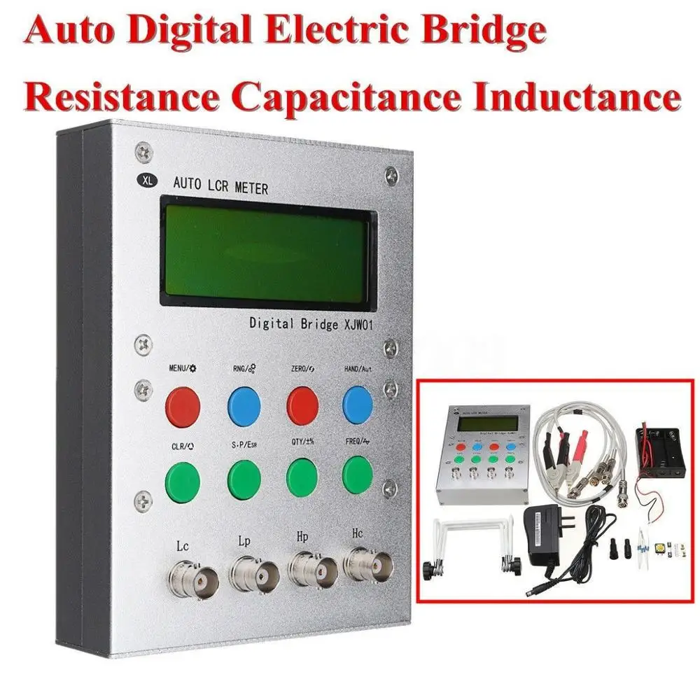 XJW01 digital bridge 0.3% L/CR tester resistance, inductance, capacitance, ESR Meter, finished product. with Metal case