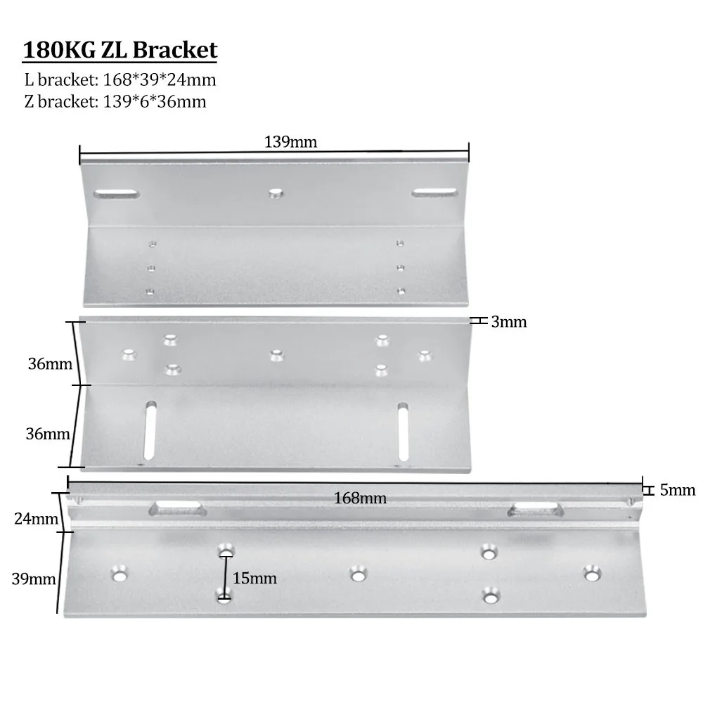 12V Electromagnetic Locks 180KG/350lbs Electric Magnetic Lock ZL U Bracket for Electronic Door Access Control System Waterproof