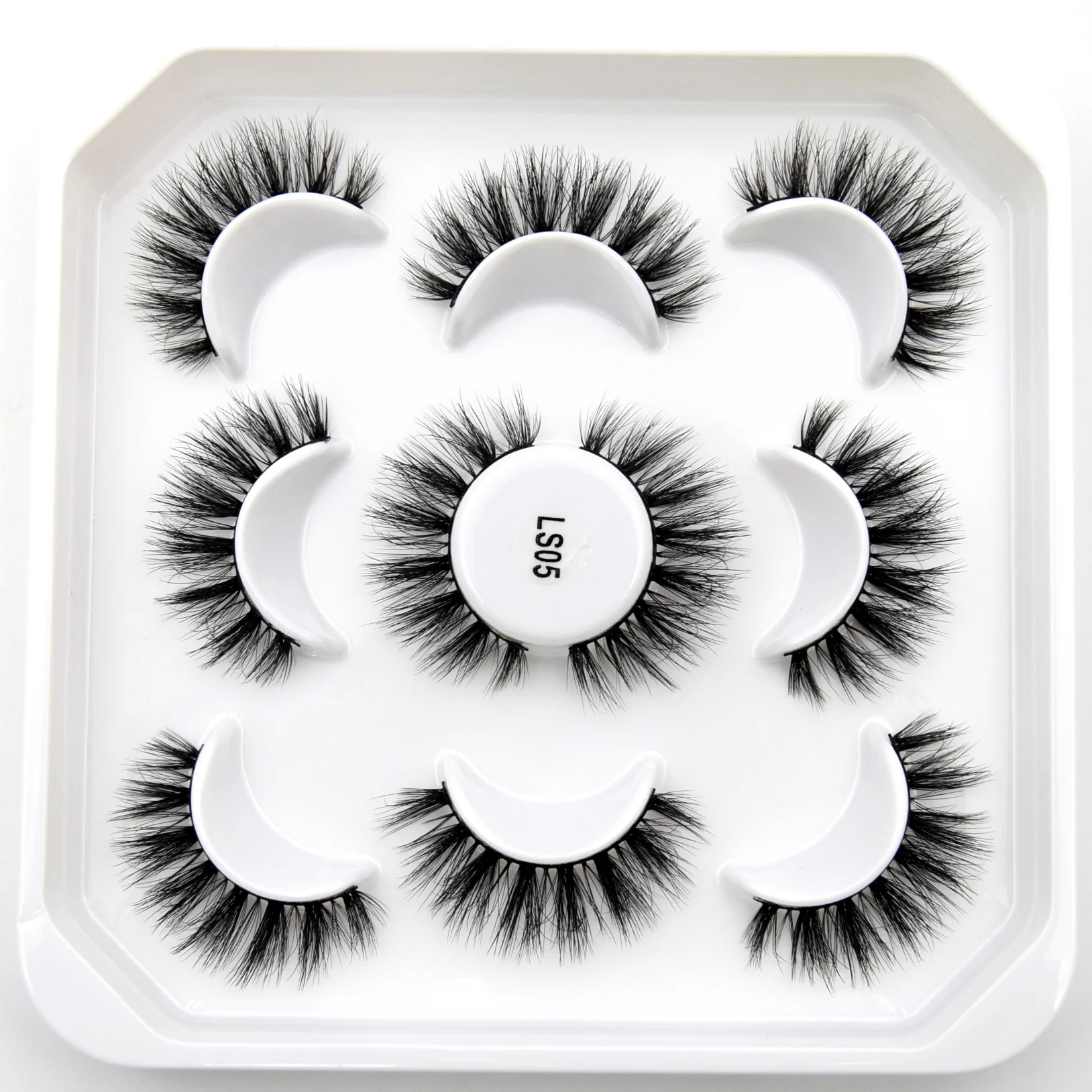 Visofree 5 Pairs Lashes Natural False Eyelashes Fake Lashes Long Makeup 3D Mink Lashes Eyelash Extension Mink Eyelashe Beauty