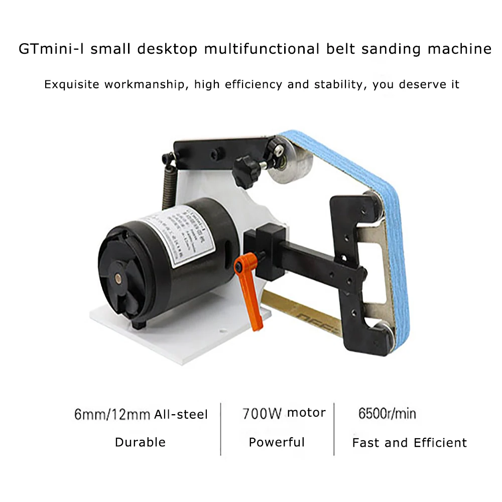 

700W 220V Gtmini Belt Machine Sanding Machine Small Industrial Grade /Diy Multifunction Heart-Cleaning Blade Belt Machine