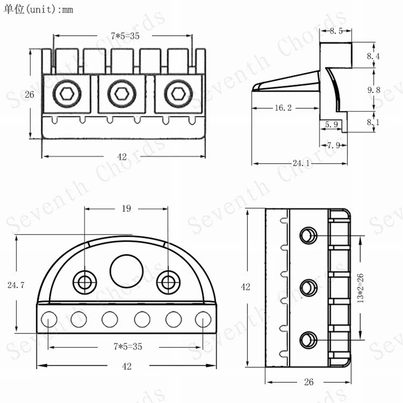 Ein Set schwarze Gitarren-Sicherungsmuttern für kopflose E-Gitarren, Zubehörteile für Musikinstrumente – Detail 10