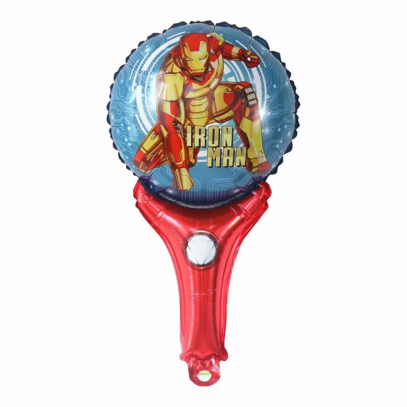 10pcs Hero Stick Cartoon Hulk Spiderman Foil Balloons Birthday Party Balloons Wedding Balloons Decoration Children Toy Gift