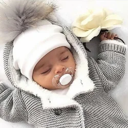 Bonnet en Coton à Pompon Artificiel pour Nouveau-né Garçon et Fille, Chapeau pour Enfant, Accessoire Photo, Automne et Hiver