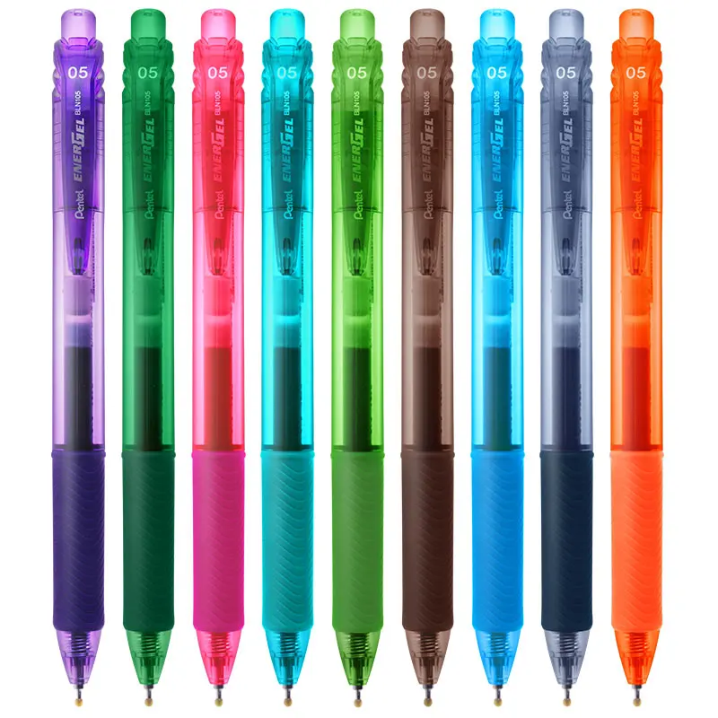 1pc Japan Pentel EnerGel Gel Pen Color Ink Quick Drying Pens Press Rollerball 0.5mm Needle Tip Pen Office School Supplies BLN105