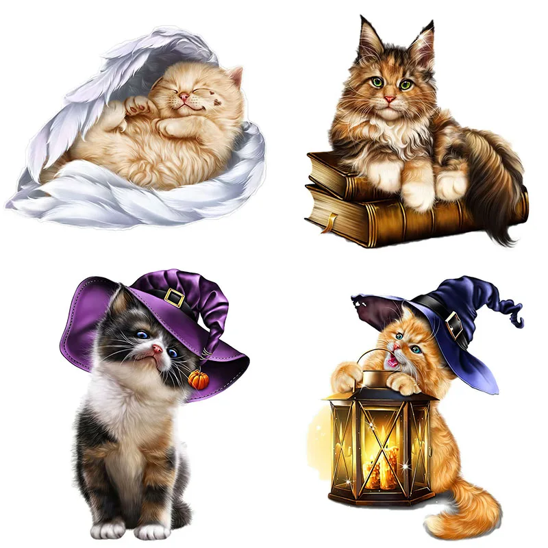 Three Ratels CX16 Super cute cartoon cat Animal sticker for kids Kindergarten decorative sticker toilet refrigerator car sticker