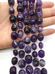 Natural Sunstone Beads Amethyst Pink Crystal Quartz Irregular Round Loose For Jewelry Making DIY Necklace Bracelet 15''10x14mm