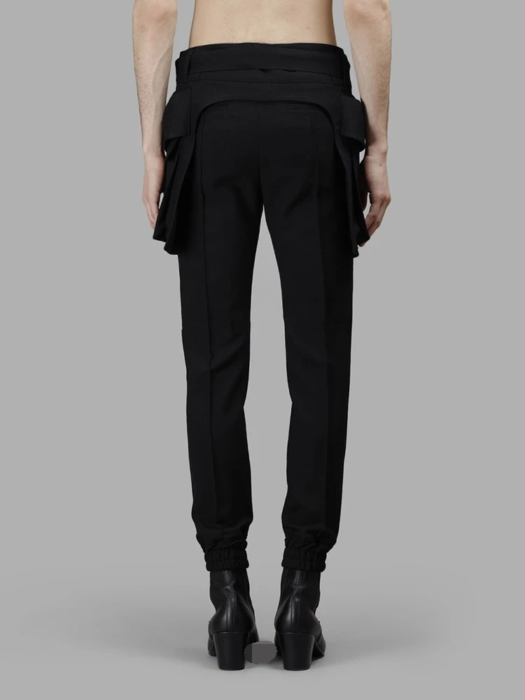Men's Casual Pants Pencil Pants Straight Pants Spring And Autumn New Black Personality Pocket Slim Fashion Casual Trend Pants