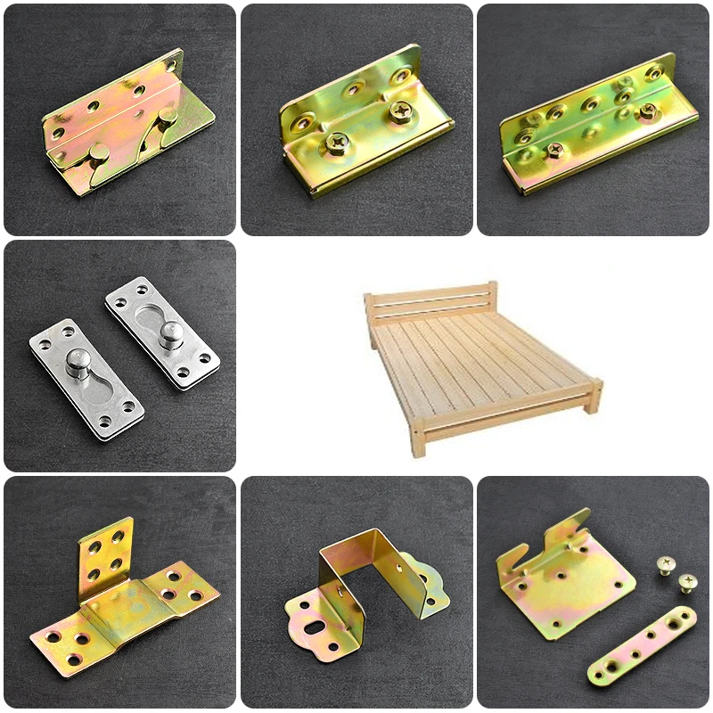 Bed hinge Latch,Bed beam support,Bed leg Connector,Bed frame fixings,Assembly bed full set of accessories,easy to install