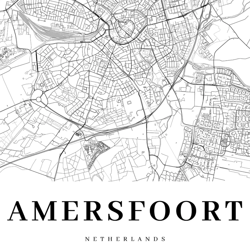 Netherlands Map Poster Prints Amersfoort,Dordrecht , Haarlem,Nijmegen,Delft Maps Canvas Painting Pictures Office Wall Art Decor