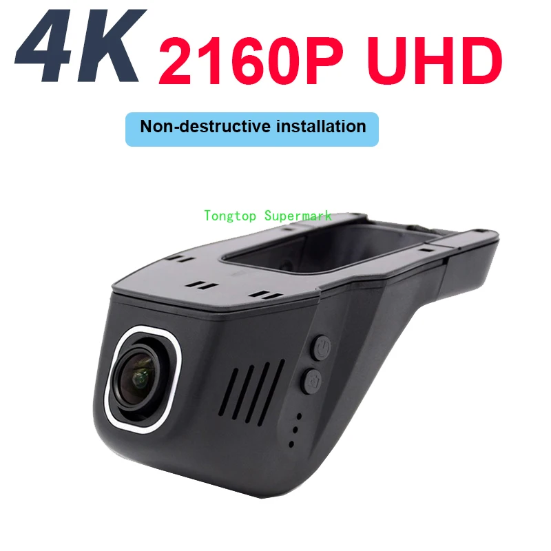 

Автомобильный видеорегистратор 4K 2160P UHD с Wi-Fi, универсальный видеорегистратор с Wi-Fi для Toyota/Chevrolet/Ford/Nissan/Hyundai, регулируемый угол управления через приложение