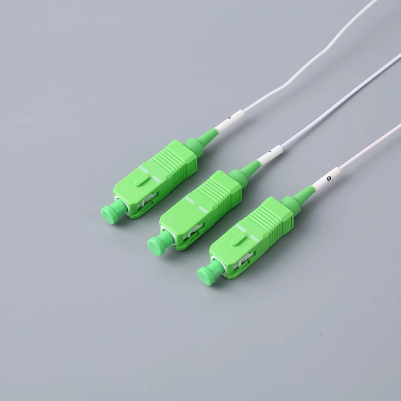 1X8 PLC Mini Fiber Optic Splitter SC/APC SM 0.9mm PVC 1.5m Single Mode Fiber Optic Splitter