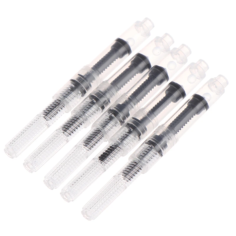 5 sztuk uniwersalny pióro wieczne mały czarny tusz kaliber 2.6 Mm konwerter pompy wkłady Refill Converter