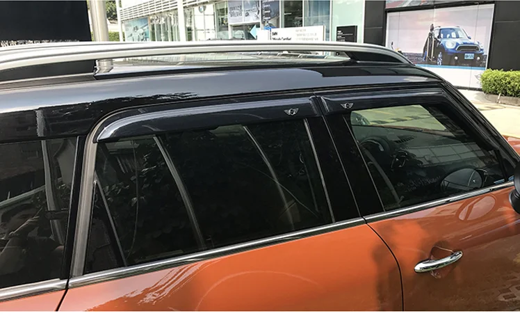 For BMW Mini Cooper Countryman F60 2017-2019 ABS Plastic Vent Sun Rain Guard Shield Delflector Window Visor Awnings Cover 4Pcs