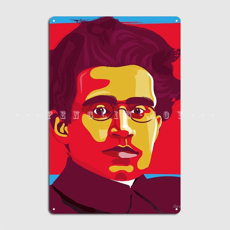 Antonio Gramsci Metal Sign Pub Cinema Garage Decoration Designing Tin Sign Poster