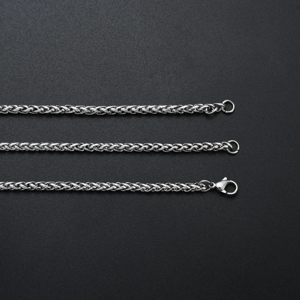 Cheap Width 3MM Stainless Steel Keel Chain Necklace Fashion Men Link Necklace Hip Hop Rock Jewelry Length 50-70CM drop shipping