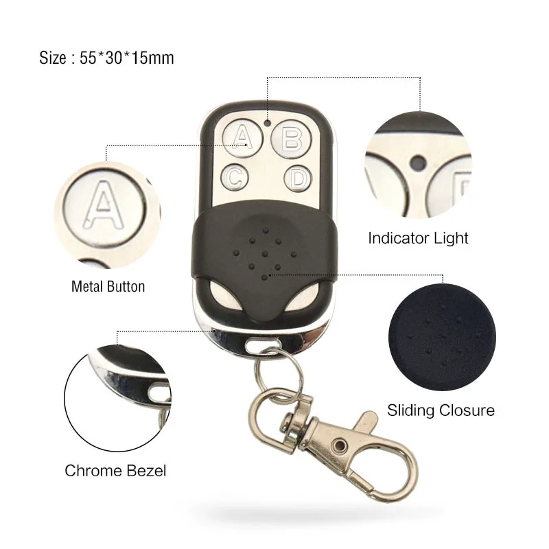 433Mhz Universal Remote Control Smart Switch Wireless RF DC12V 4CH Relay Receiver With Transmitter Car light Lamp Electric Gate