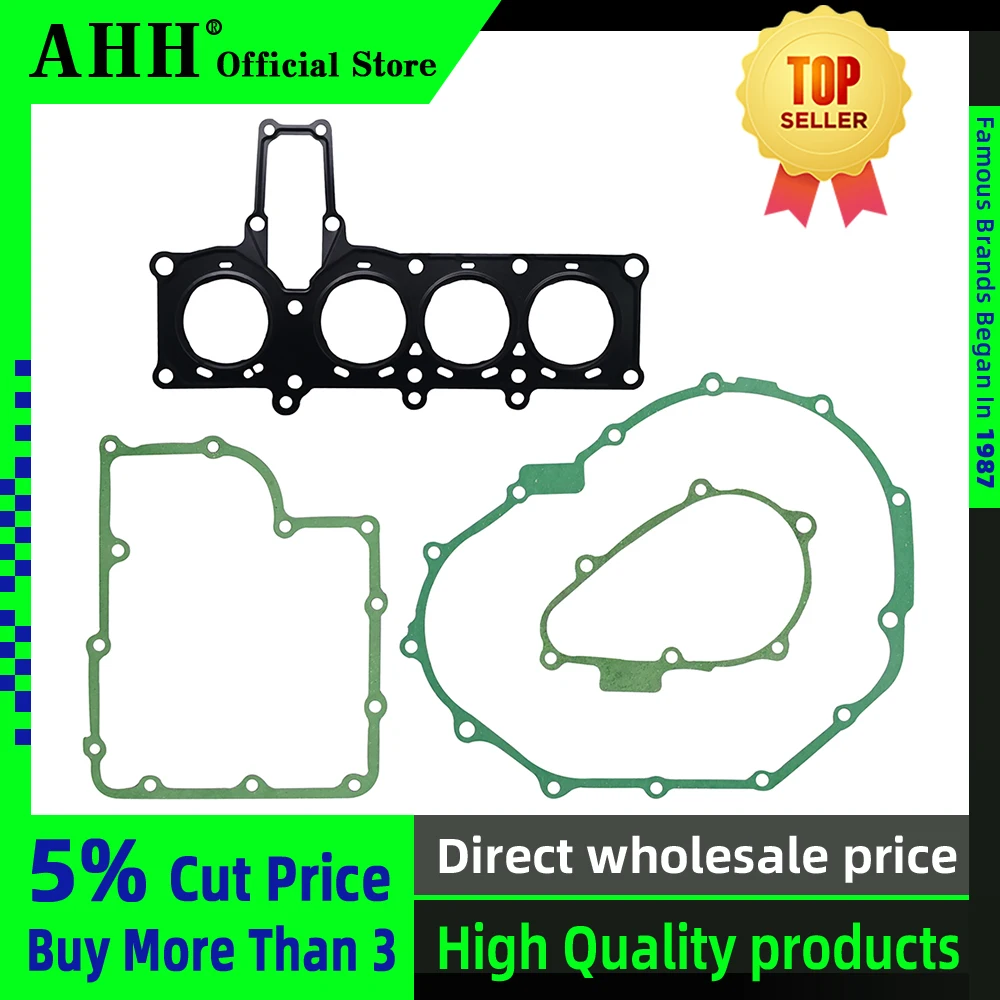 AHH Motorcycle Complete Engine Gasket Cylinder Cover Bottom Overhaul Pad Gasket For Honda CBR250 MC19 MC17 MC22 JADE Hornet 250