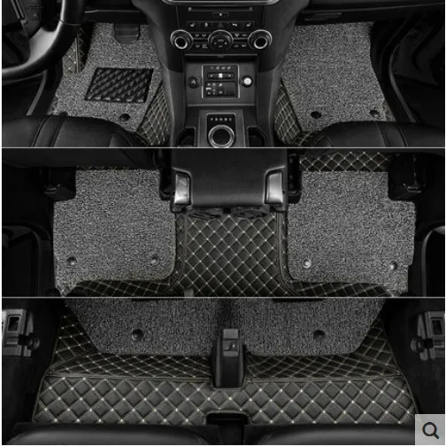 Good quality rugs! Custom special car floor mats for Toyota Highlander Hybrid 7 seats 2022 2021 waterproof double layers carpets