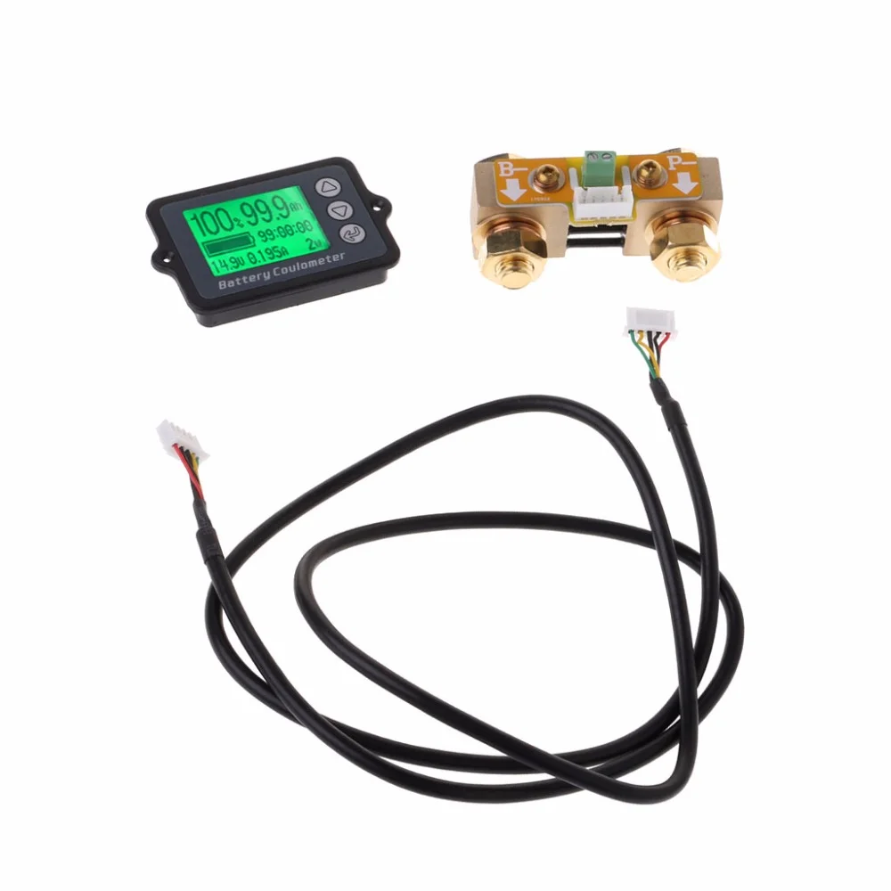 DC 8-80V 100A TK15 Voltmeter Ammeter Car Battery Tester Voltage Meter Battery Capacity Monitor Indicator 12V 24V 48V