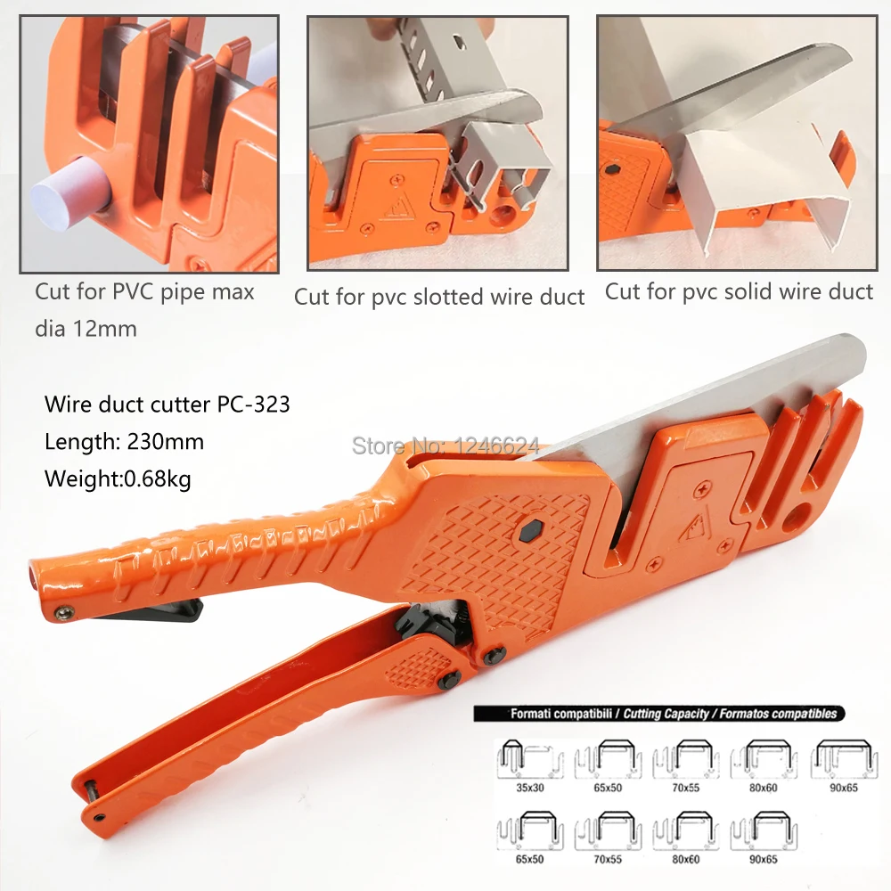 PC-323 Wiring Duct Cutter apply to cut PVC ,PPR,PE ,EXP pipe and other aluminium plastic pipe