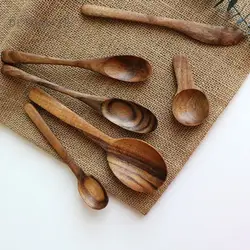 1pcs Teak Natural Wood Spoon Colander Spoon Special Nano Soup Sskimmer Ccooking Spoon Wooden Kitchen Tableware Tool